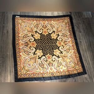 Harve Benard Paisley Fall Colored Silk Scarf 